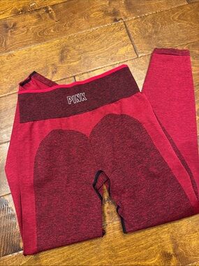 PINK Victoria's Secret Women’s Seamless Red Contrast Leggings